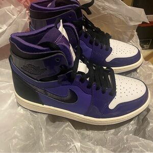 Zoom Air High-Top Sneakers in Purple and Black